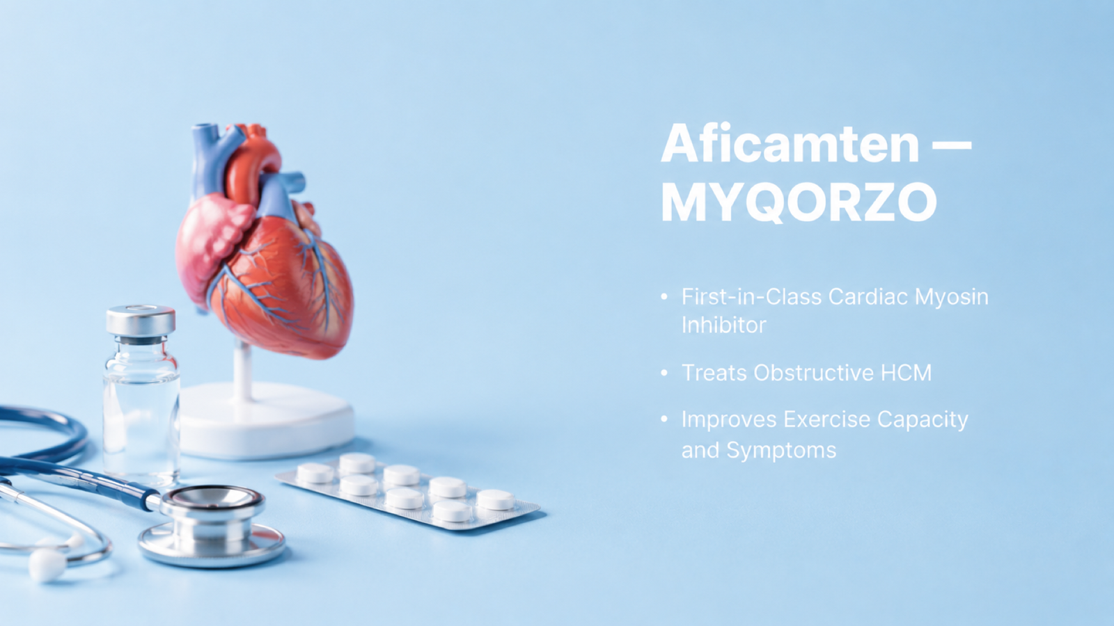 Drug image: aficamten (MYQORZO)