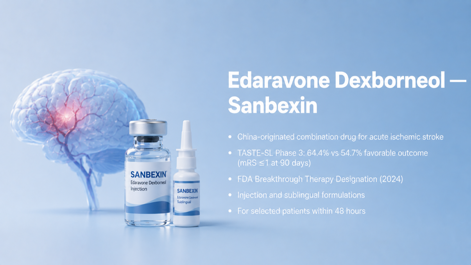 Drug image: edaravone dexborneol (Sanbexin)